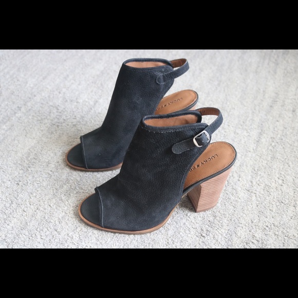 Lucky Brand Shoes - Lucky Brand - Black Opened Toe Heels